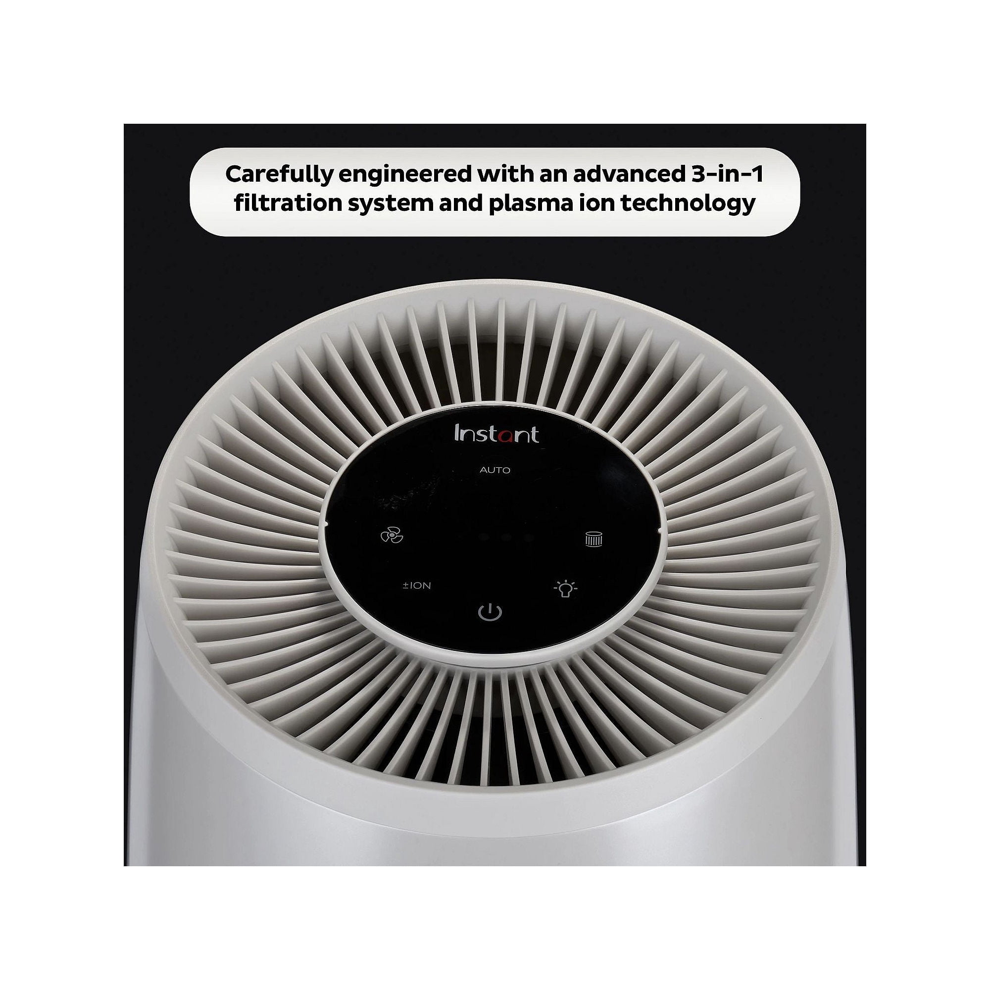Instant Pot HEPA Quiet Air Purifier with Plasma Ion Technology for Rooms up to 1,940 sqft, Removes 99% of Dust, Smoke, Odors, Pollen & Pet Hair, for Bedrooms, Offices, & More, Pearl