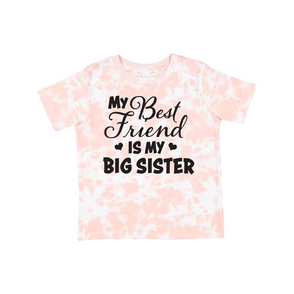 Inktastic My Best Friend is My Big Sister with Hearts Boys or Girls Toddler T-Shirt
