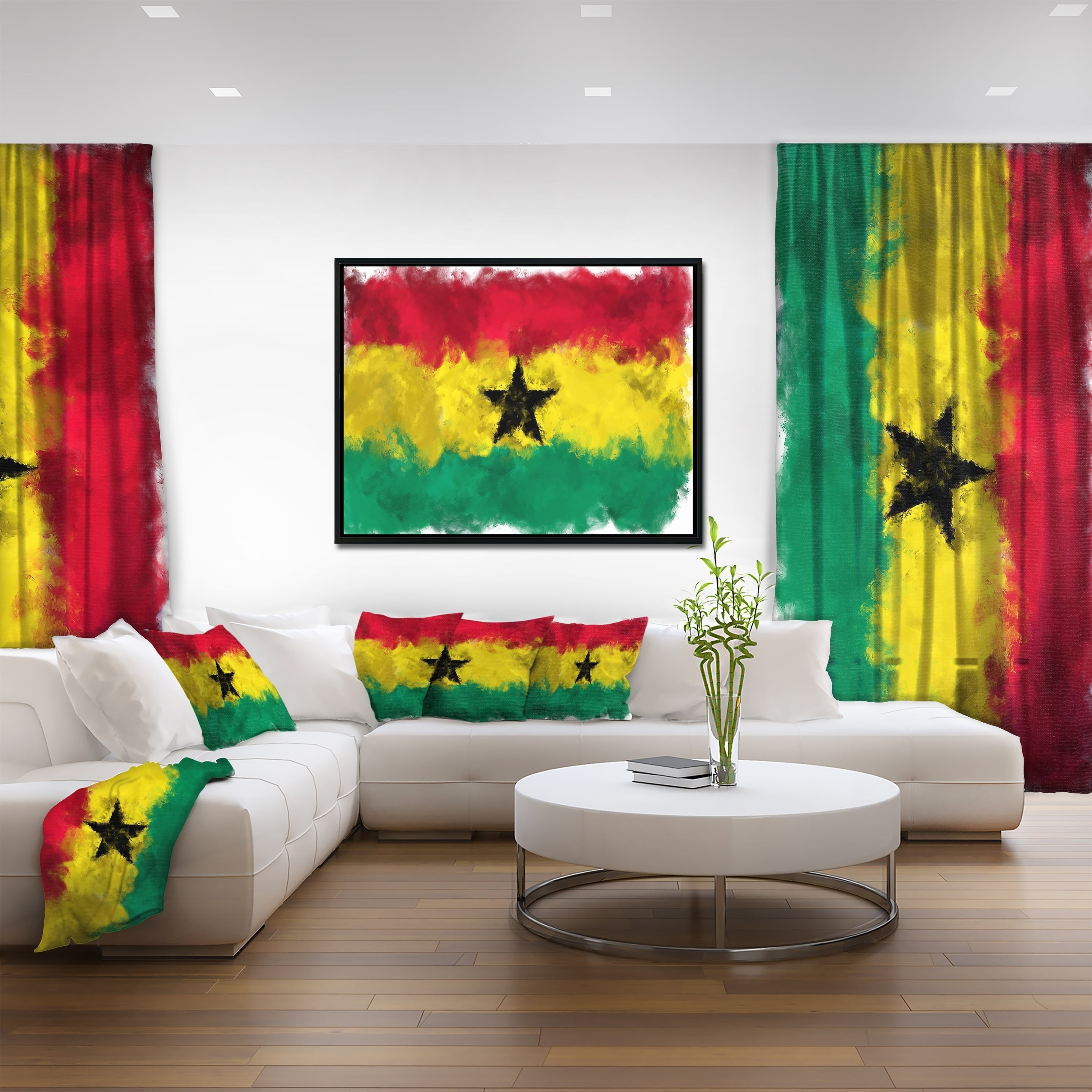 Design Art Designart Ghana Flag Illustration Flag Painting