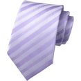 thumbnail image 1 of ORUYROP Cravate Formelle en Soie Tissée Jacquard Rayée Bleue Grise Classique pour Hommes, 1 of 5