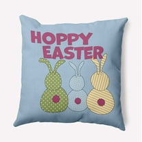 20" x 20" Simply Daisy Hoppy Easter Indoor/Outdoor Pillow, Lighter than Air Blue Qty 1