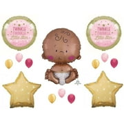 Twinkle Little Star African American Baby Girl shower party balloons Decoration