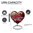 thumbnail image 2 of Yatskia Silver Trumpet at Red Cushion Small Funeral Keepsake Urn for Ashes Adult Mother and Father, Mini Memorial Burial Urns for Human Ashes Adult Female, (Heart Pack of 1, 3 Inch), 2 of 8