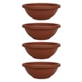 thumbnail image 1 of HC Companies 22 Inch Plastic Bowl Planter Pot, Terracotta Brown (4 Pack), 1 of 6