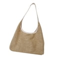 thumbnail image 2 of Bolso de paja de gran capacidad con costura artesanal, bolso de paja tejido a la moda para mujer, verano, 2 of 8