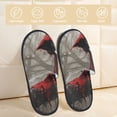 thumbnail image 2 of Fotbe Dark Red Hooded Girl Pantuflas Peludas para Mujer con Estampado, Zapatillas de Peluche, Zapatos de Invierno para Casa, Uso Interior y Exterior-Medium, 2 of 8