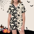 thumbnail image 2 of WEAIXIMIUNG Children's Leisure Printed Button Collar Short Sleeved Top Shorts Pajama Set 2-3 Years, 2 of 4