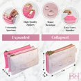 thumbnail image 4 of Bolsa de maquillaje BOBBIE BAGS Acordion Travel con 3 compartimentos, color rosa, 4 of 8