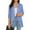 Light Blue, variant on Lilgiuy Women's 3/4 Sleeve Casual Comfortable Solid Color Cardigan Top Blouse(Sky Blue,4) Winter Clothes for 2022