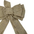 thumbnail image 3 of Northlight 12" x 25" Burlap and Gold 10 Loop Christmas Bow Decoration, 3 of 3