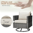 thumbnail image 6 of Vcatnet 3 Pieces Outdoor Patio Furniture Wicker Rocking Swivel Chair of 2 for Garden,Beige, 6 of 8
