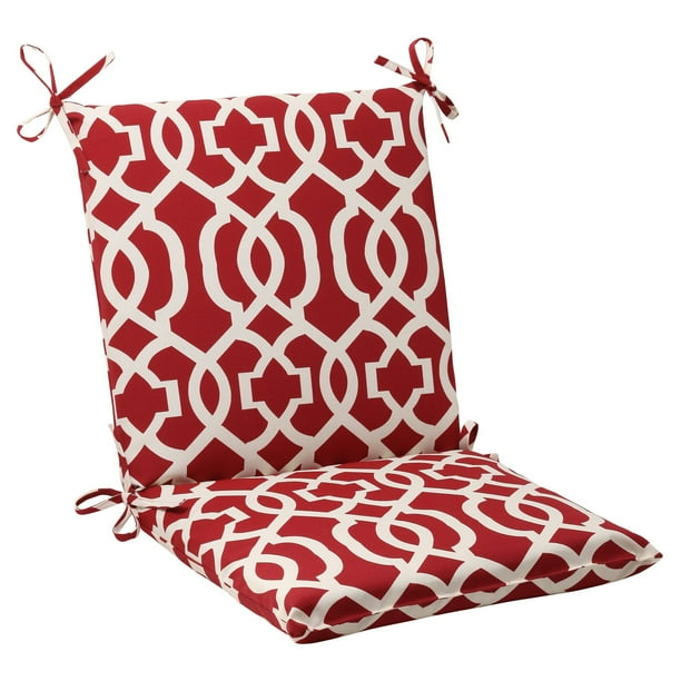 Pillow Perfect Outdoor Indoor New Geo Red Squared Corners Chair Cushion Walmart Com Walmart Com