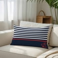thumbnail image 3 of Anchor Navy Blue Queen Size Pillow Cover, Pillowcase Protectors with Zipper, Breathable Decorative Throw Pillow Case Cover, Red Nautical White Geometric Stripes Pillow Shams for Couch Sofa 20x30Inch, 3 of 8