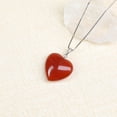 thumbnail image 4 of COAI Love Heart Silver Chain Red Agate Stone Pendant Necklace for Women, 4 of 5