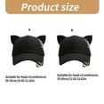 thumbnail image 2 of Ysmooiuy Women Modern Kitten Ears Baseball Hat with Metal Charm for Girls Women Versatile Kitten Ears Adjustable Hat Cats Ear, 2 of 9
