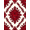 Red Ivory, Pattern 1, variant on ODIKA Circle Semi Botanical Arrangement Symmetrical Decorative Border for Dorm Room, Small Living Apartment, Stain Resistant Low Profile