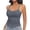 Gray, variant on Spaghetti Straps Stretch Camisole Stretch Vest Cami Tank Tops Thin Strap Tank Tops Crop Tank Top Camisole Top Cami Top Stretchy Comfortable Fitted Sleeveless Gray M