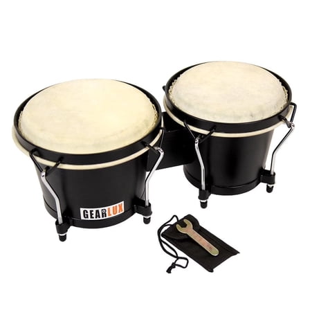 Gearlux Tunable Bongos - Black