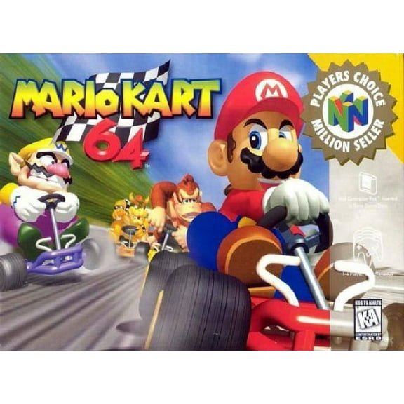 Restored Mario Kart 64 (Nintendo 64, 1997) Racing Game (Refurbished)