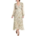 thumbnail image 3 of Rebecca Taylor womens  Floral Midi Dress, 2, Green, 3 of 4