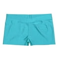 thumbnail image 4 of Mufeng Girls Athletic Dance Shorts Gymnastics Leotard Booty Shorts Active Workout Shorts Bottoms Blue Green 16, 4 of 6
