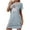 Blue, variant on Sakmal Christmas Women Moomoo Nightgowns Plus Size Cute Soft Black Loungewear Short Sleeve Short Merry Christma Print Crew Neck Nightgowns S-2XL