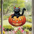 Holloyiver Halloween Cat Pumpkin Acrylic Pendant, Halloween Country