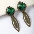 thumbnail image 3 of Peacock feathers Elegant Stainless Steel Bookmarks for Book Lovers - Set of 2, Copper-Colored Lace Design, 3 of 5
