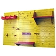 thumbnail image 2 of Wall Control 4ft Metal Pegboard Standard Tool Storage Kit - Yellow Toolboard & Red Accessories, 2 of 6