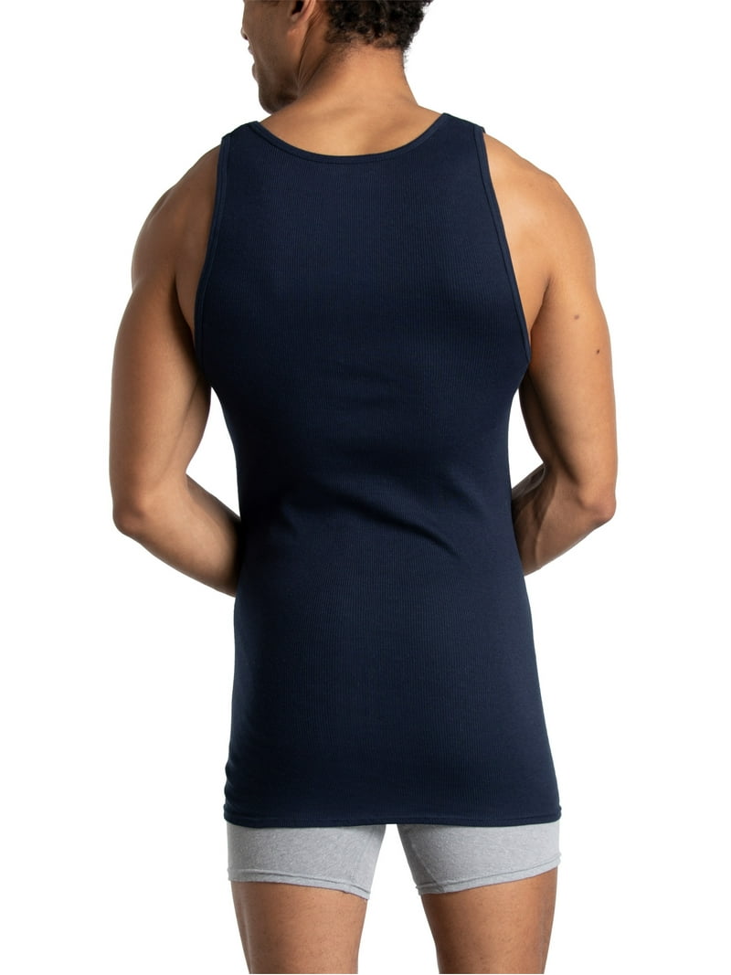Fruit of the Loom Men's Tank A-Shirts, 5 Pack, Soft Cotton