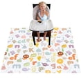 thumbnail image 1 of Highchair Floor Mat, Baby Splat Mat for Under High Chair/Arts/Crafts, Waterproof Spill Mat Non-Slip Splash Mat, Washable Mess Mat and Table Cloth (Alphabet), 1 of 5