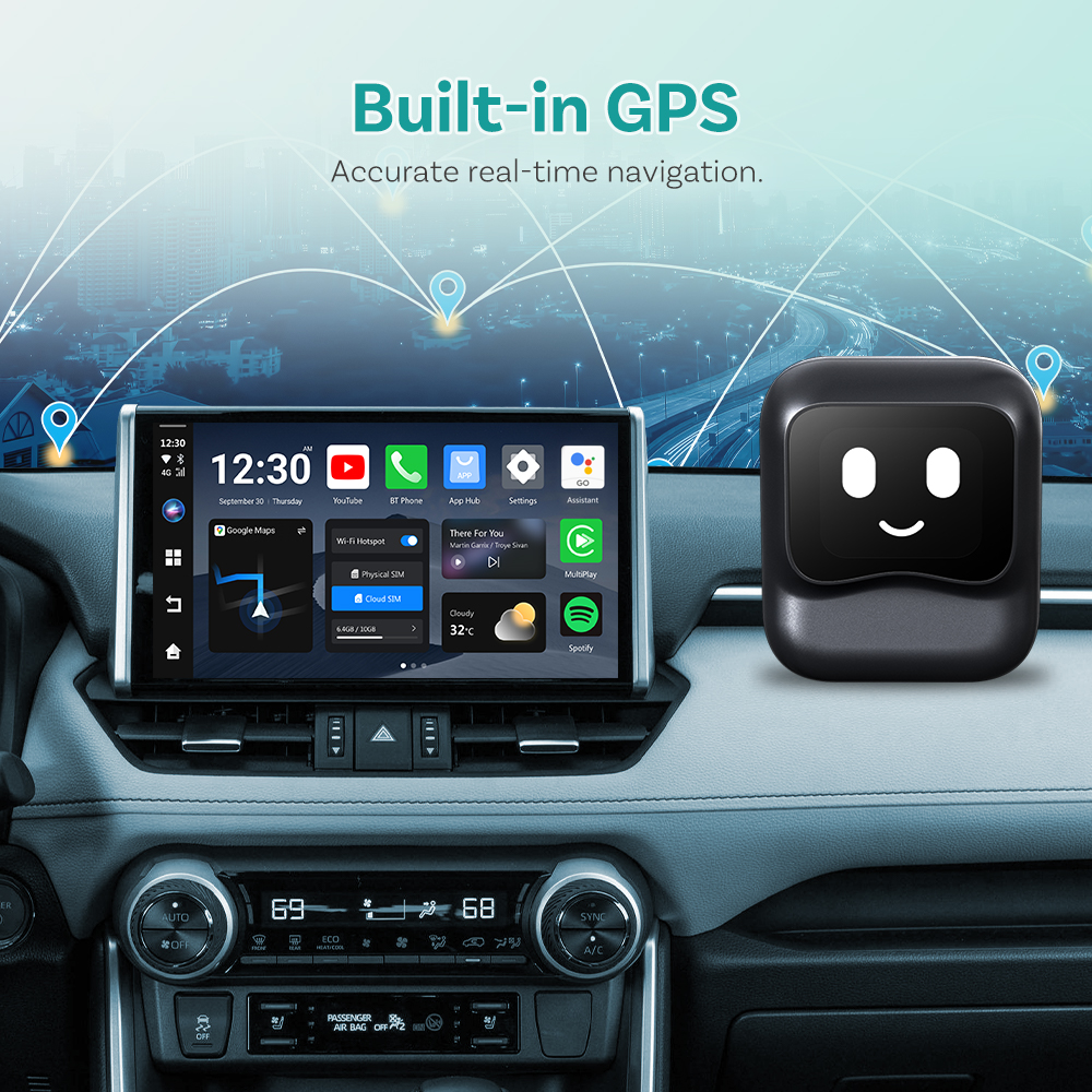 Ottocast Nano Car Ai TV Box Wireless CarPlay & Android Auto