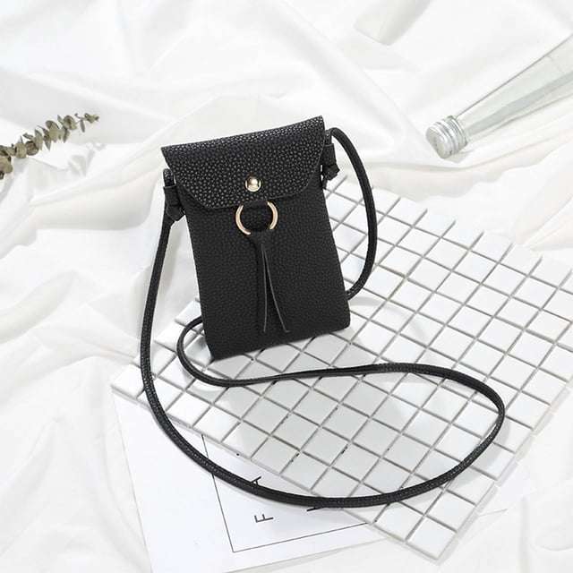 Bolso de Hombro Mini Casual para Mujer Negro, Bolso Pequeño Simplemente para Teléfono Móvil, Bolso Mini Cuadrado para Ocio, Bolso de Hombro Único para Teléfono