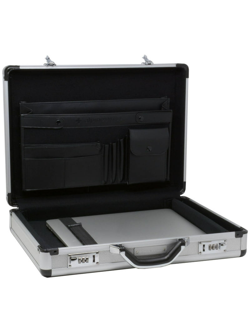 Alpine Swiss Executive Aluminum Briefcase Padded Laptop Briefcase