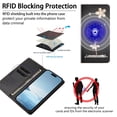 thumbnail image 5 of Leather For Samsung Galaxy S23 Ultra 5G Case 【RFID Blocking】Ballet Girl Flip Wallet Leather Case With Card Holder Magnetic Closure  Phone Cases Cover,Black,For Galaxy S23 Ultra 5G, 5 of 8
