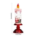 thumbnail image 2 of Christmas Exquisite Flameless Candles Liquid-Filled with Christmas Theme Figurine Inside Transparent LED Electric Candles Warm Glow Handheld & Portable Battery Operated Winter Home Decor for Holidays, 2 of 7