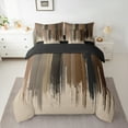thumbnail image 2 of Manfei Black Brown Ombre Bedding Comforter Set 7pcs, Watercolor Artwork King Bedding Sets, Vintage Oil Painting Bed Sheets, Super Cozy Room Decor, 2 of 8