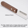 thumbnail image 5 of Cuchillo recortador de mano derecha, cuchillo profesional para pelar perros con mango de madera ergonómico, 5 of 5