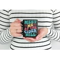thumbnail image 2 of Meet Me at the Cider Mill Quote or Saying, Groovy Retro Wavy Text Merch Gift, Black 11oz Ceramic Mug, 2 of 5