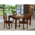 thumbnail image 5 of Kitchen Table Set 5 Piece - Dining Room Furniture Set with Chairs - Rectangle Table & Chairs - Mahogany Finish, 5 of 6