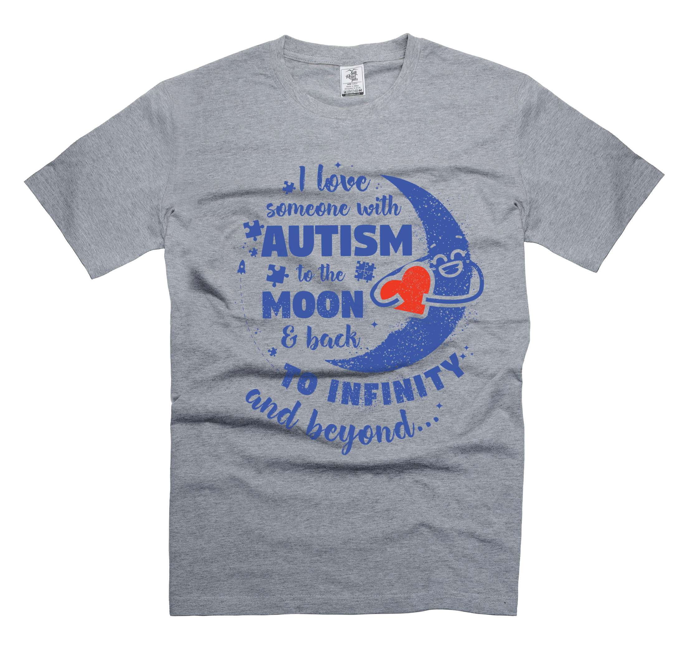 I Love Someone With Autism To The Moon And Back Shirt Autism Awareness Shirt Awareness Day Gift Tee (3X-Large Military Green)