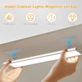 thumbnail image 4 of 12 Pcs Under Cabinet Lights Magnetic stickys，Replacement Magnetic Strips with Adhesive Backing for Rechargeable Motion Sensor Lights Wireless Under Counter Light for Cabinet Lighting, 4 of 7