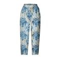 thumbnail image 5 of New Womens Boho Capris Pants, Summer Printed Plus Size Casual Drawstring Elastic Waist Cropped Pants Wide Leg Lightweight Capris Soft Capris Leggings for Lady Multicolor M, 5 of 5