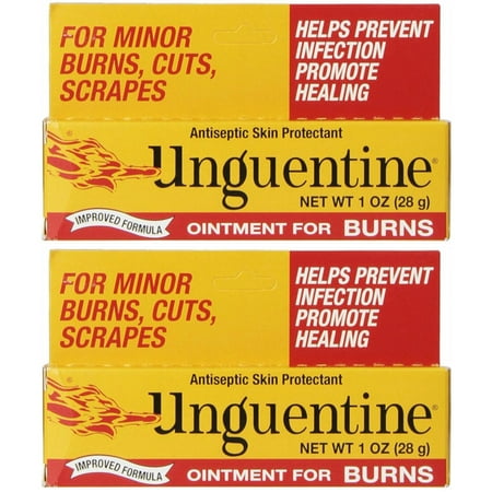 2 Pack - Unguentine Ointment for Burns Antiseptic Skin Protectant 1 oz (Best Ointment For Radiation Burns)