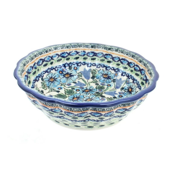 Blue Rose Polish Pottery Ballina Medium Scallop Bowl