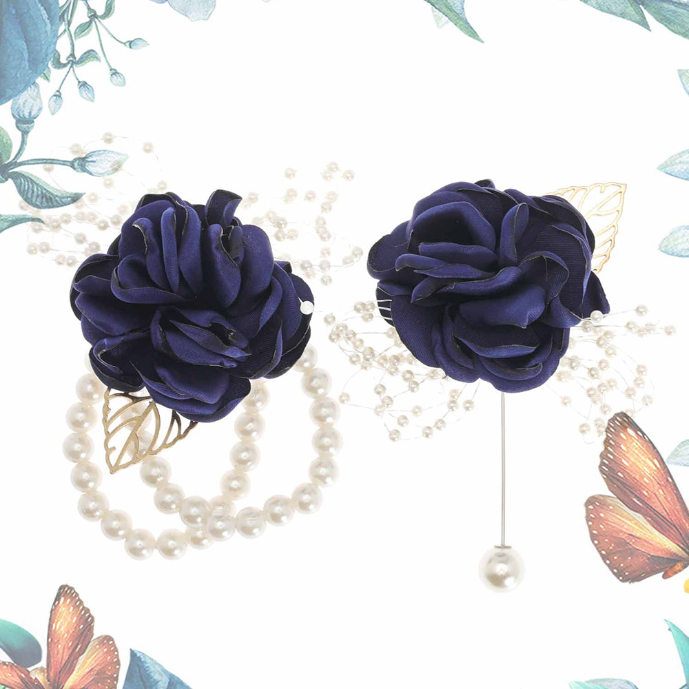 Vpang Artificial Flower Wrist Corsage Wristband...