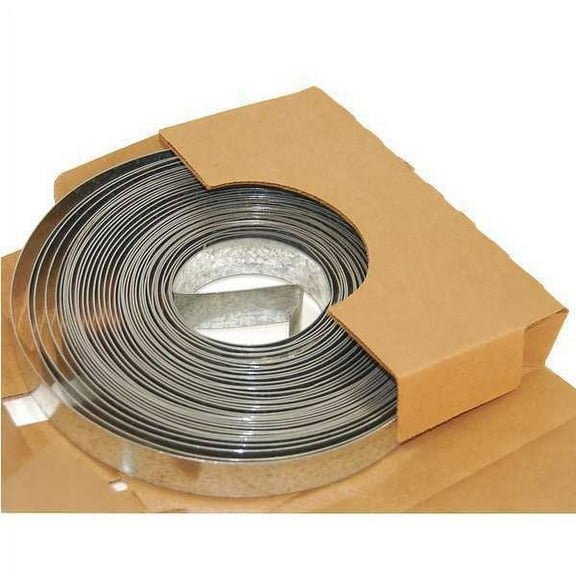 1pack ZoroSelect DS-201-10 Duct Strapping, Galvanized Steel, 20 GA, 1 in W x