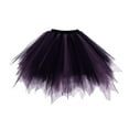 thumbnail image 1 of Baby Girls Soft Fluffy Tutu Skirt Toddler Party Carnival Girl Mesh Tutu Princess Skirt Flower Girl Dress Eggplant, 1 of 4