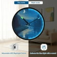 thumbnail image 5 of Indoor 12' Voice-Activated Luminous Decoration Wall Clock With LED Night Light Moonlight and River, 5 of 8