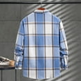 thumbnail image 4 of Mens Shirts Men Flannel Long Sleeve Casual Cotton Plaid Button Down Shirt Jacket with Lapel Neck Thick Heavyweight, 4 of 9